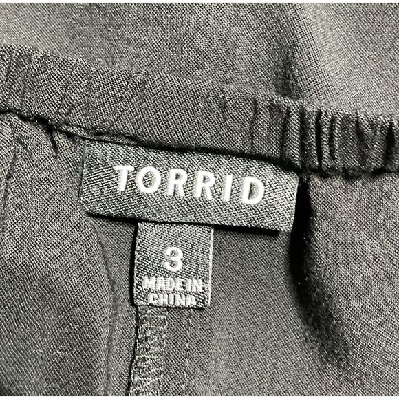 Torrid Black Rayon Cinched Waist Mini Dress - Picture 7 of 10